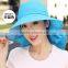 wholesale Summer Sun Protection Fishing Cap Hat Windproof Sun Hat for lady