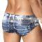 Popular OEM Jeans Sexy Print Male Underwear Boxer Vivid Sublimation Mens Slik Soft Briefs