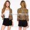 Wholesale Fashion Women Jackets and Blazers Leopard Print Fabric Women Blazer