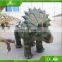 KAWAH Indoor Or Outdoor Steel Frame Triceratops Ride Artificial Walking Dinosaur Rides For Children