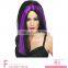 Halloween supplies party women full lace front wig dyed with purple color
