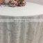 TC188B white 90 linen tukish sequin fabric table cloth