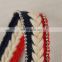 Wholesale fashionable decorative braided lace trim with metal chain