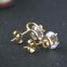 Fashion Jewelry Stainless Steel Bowknot Stud Earrings for Sweet Girls Diamond Earring