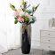 European Mediterranean Simple Hand Made Large Black Ceramic Vase For Bedroom Decor