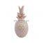 custom white pink pineapple shape ceramic candle vessel jar