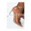 Women new fashion transparent heels design high heel ankle strap sandals shoes