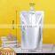 Reusable Clear  Flask Bags Travel Beverage Alcohol Liquid Liquor Packaging Cruise Sneak Drink plastic Spout Pouch 100ml