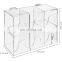 Clear Acrylic Stackable Tea Bag Organizer Rack Plastic Tea Bag Holder Storage for Home, Office