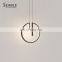 New Product Decoration Indoor Living Room Bedroom Aluminum Acrylic Black Modern LED Chandelier