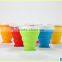 New Products FDA/LFGB Approved Folding Silicone Cup with Lid