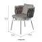 Direct Factory Modern Stackable Metal Plastic Rattan Outdoor Garden Lounge Dining Chair