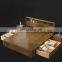 New design Hot Sale Nordic Modern Style Bedroom Furniture King Size Wooden Bed