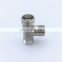 stainless steel hose compression nipple tee fittings