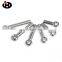 Jinghong 304 Stainless Steel Slotted Screws Suspension Ring Bolts With Hole Eyelet Screws Fish-eye Slotted Screws