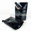 500ml black aluminum foil liquid stand up bag refill compostable spout pouch