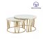 Factory price gold stainless steel coffee table