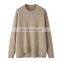 High Quality Pure Cashmere Sweater for Women Thickened Knitted Loose Warm Autumn Casual Plus Size Neck Solid Pattern ODM Supply