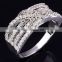 Super Delicate New Wedding Band Best Buy Zirconia Crystal Contrast Party Ring