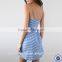 oem women summer striped ladies design sexy dresses pajama with straps