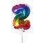 5 Inch Mini Automatic Self Inflatable Balloon Children Kids Birthday Party Decoration Number Shape Foil Balloon for Celemony