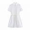 Nueva ropa de mujer en estilo europeo y estadounidense, vestido corto de bordado con agujeros a la moda