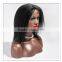 Hot afro kinky straight human hair lace front full lace silk top wig