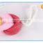 Colorful body wash sponge , pink bath sponge loofah for shower , PE loofah sponge wholesale