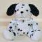 Stuffed Plush White Sitting Dog/Plush Dog With Spot/Small Stuffed Plush Dog