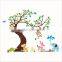 Oversize Cartoon Animal Monkey on Tree Wall Decal Baby Stickers for Kids Room Home Decor