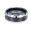 High quality tungsten metal jewelry plain black ring wholesale