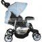 #4011 baby buggy 3 wheels stroller jogger pram carrycot trailer