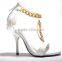 White women stylish high heel shoes Modern ankle women shoes Women shoes summer sandals