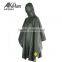 Multifunctional Outdoor Reusable Military Army Green Rain Poncho With Hood