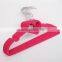 New type Velvet hangers heart shape 42Cm length women hanger for clothes wholesale