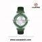 2016 New personalized double-layered colored diamond lady watch , unique charming design watch, special textured leather band