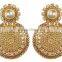 Indian Gorgeous Gold Plated Earrings With Kundan