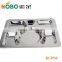 Factory wholesale stainless steel dinner tray with six grids
