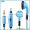 Factory Supply In-ear Music LED Earphone with mini jack Microphone