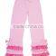Lovely Pink Fancy Flare triple ruffle Pants for girls