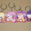 colorful 3D plastic soft pvc carton key chain