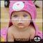 2016 high quality clean soft microfiber kids hooded towel