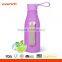 Soft Touch Unbreakable Borosilicate Glass Water Bottle With Strip