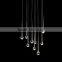 Falling Water Chandeliers with Metal plating Special Condenser Spherical Glass for Projects