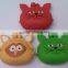 silicone wallet different colors silicone purse, silicone pouche with anmial design