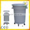 Removable and easy assembly large plastic waste bin with wheels