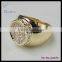 Hip hop micro pave cz rings for men,gold plated hip hop rings for men