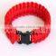 Fashion handmade red paracord survival bracelet wholesale with plastic buckle HZ289