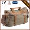 Cotton classic antique gold casual 16oz fashion canvas bag leather handles duffle handbags for travel