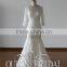 Real Sample Appliqued Lace 3/4 Long Sleeve Fish Style Wedding Dress Price